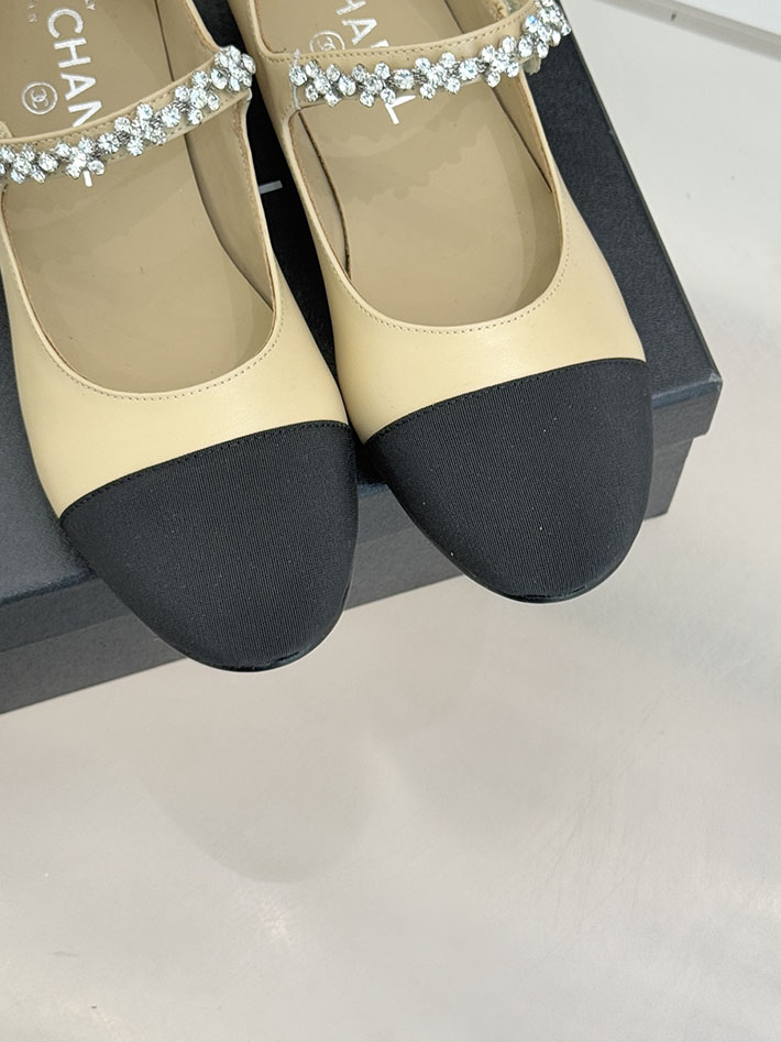最高級シャネルスーパーコピー CHANEL メリージェーン フラットシューズ パンプス レザー 新作シューズ ベージュ 2630902 シャネル パンプス ベージュ - 画像 (4)