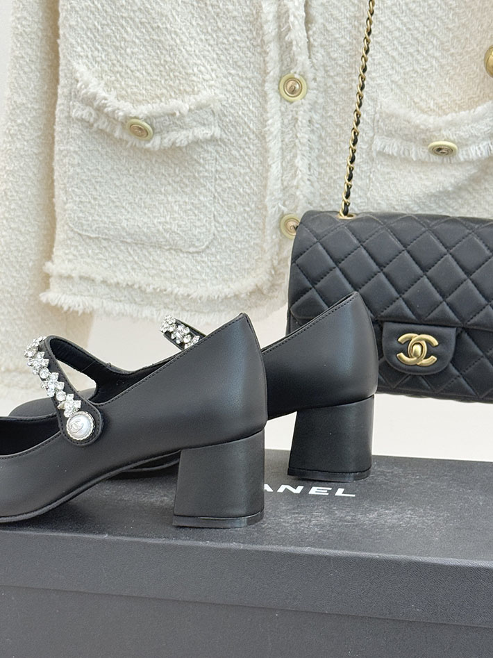 最高級シャネルスーパーコピー CHANEL メリージェーン フラットシューズ パンプス レザー 新作シューズ ブラック 2630903 シャネル パンプス パール - 画像 (5)