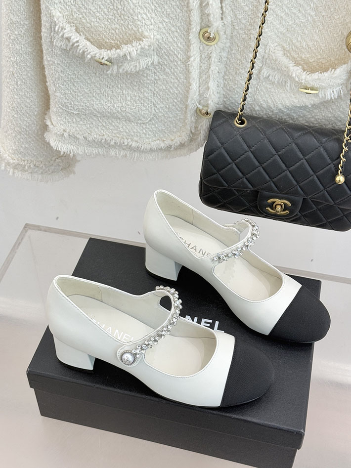 最高級シャネルスーパーコピー CHANEL メリージェーン フラットシューズ パンプス レザー 新作シューズ ホワイト 2630904 シャネル 靴 パンプス - 画像 (8)