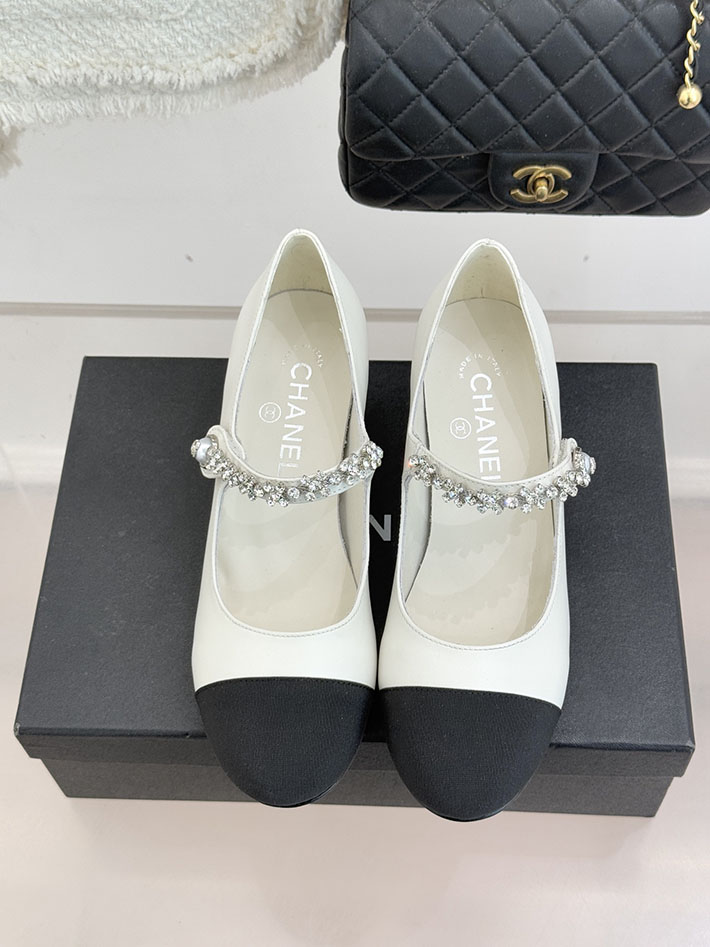 最高級シャネルスーパーコピー CHANEL メリージェーン フラットシューズ パンプス レザー 新作シューズ ホワイト 2630904 シャネル 靴 パンプス - 画像 (7)