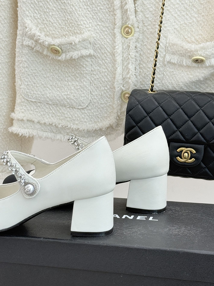 最高級シャネルスーパーコピー CHANEL メリージェーン フラットシューズ パンプス レザー 新作シューズ ホワイト 2630904 シャネル 靴 パンプス - 画像 (5)