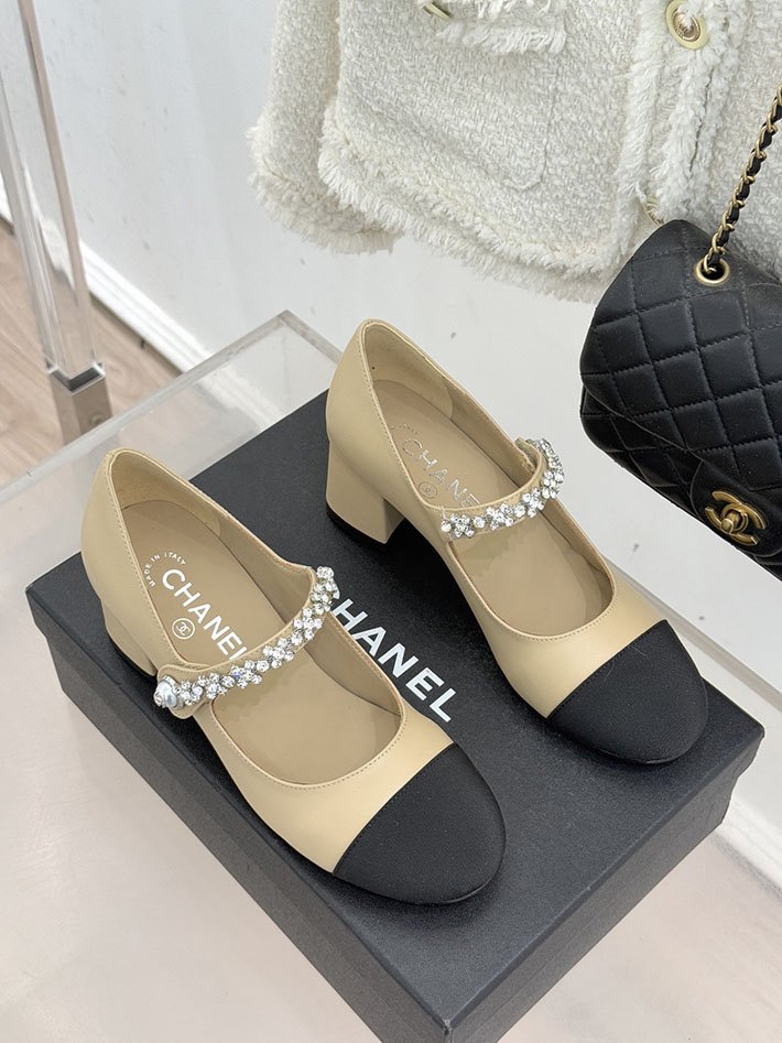 最高級シャネルスーパーコピー CHANEL メリージェーン フラットシューズ パンプス レザー 新作シューズ ベージュ 2630905 シャネル風パンプス - 画像 (8)