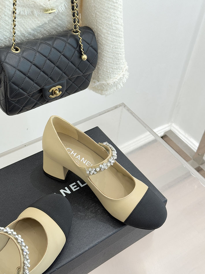最高級シャネルスーパーコピー CHANEL メリージェーン フラットシューズ パンプス レザー 新作シューズ ベージュ 2630905 シャネル風パンプス - 画像 (6)