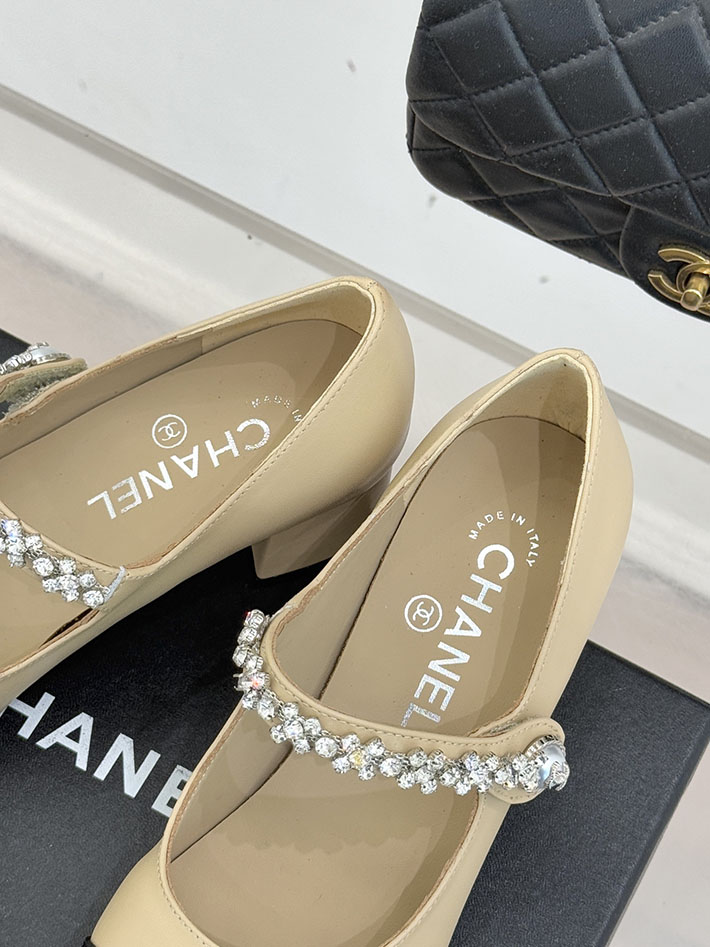 最高級シャネルスーパーコピー CHANEL メリージェーン フラットシューズ パンプス レザー 新作シューズ ベージュ 2630905 シャネル風パンプス - 画像 (3)