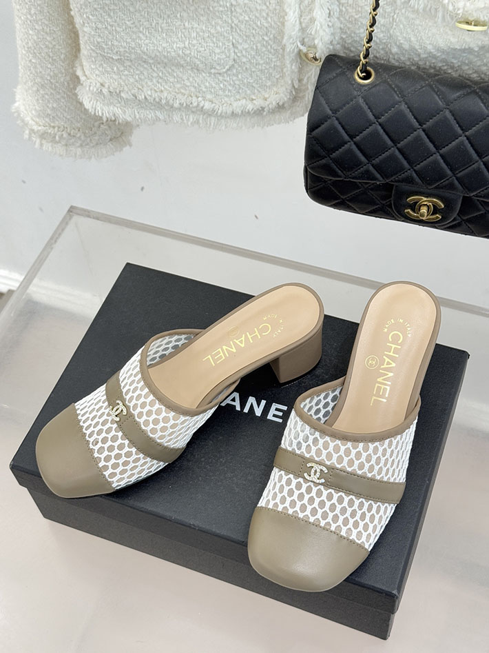 最高級シャネルスーパーコピー CHANEL ミュール サンダルギンガムチェック レザー 靴 グレー 2630906 シャネル風サンダル - 画像 (9)