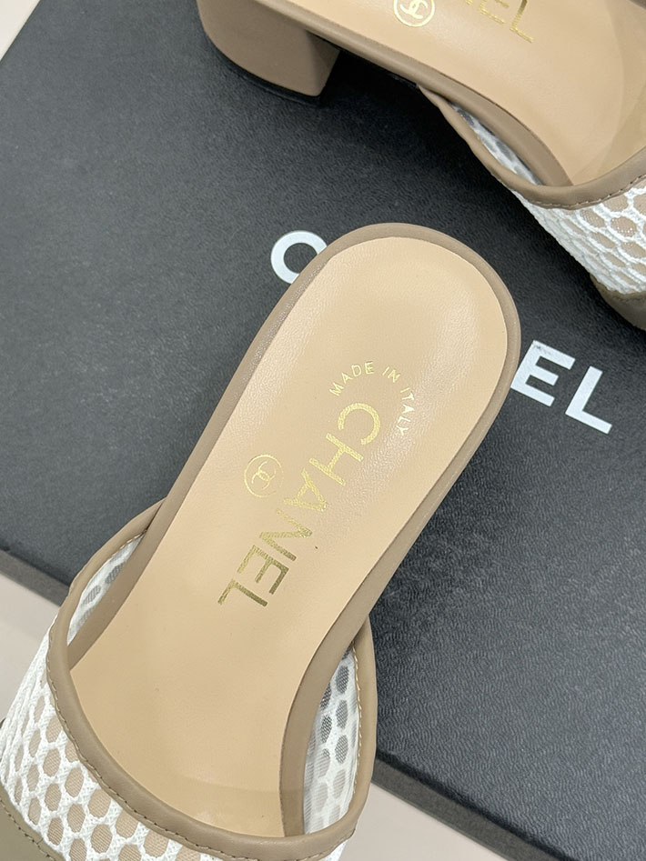 最高級シャネルスーパーコピー CHANEL ミュール サンダルギンガムチェック レザー 靴 グレー 2630906 シャネル風サンダル - 画像 (3)