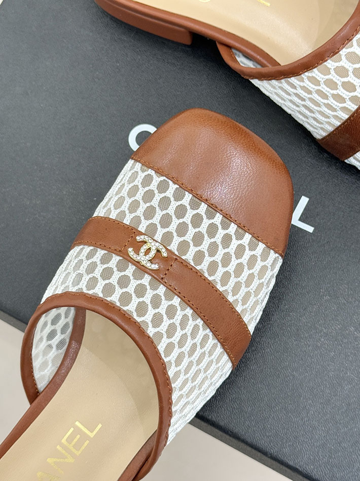 最高級シャネルスーパーコピー CHANEL ミュール サンダルギンガムチェック レザー 靴 ブラウン 2630909 レディース シャネル サンダル - 画像 (4)