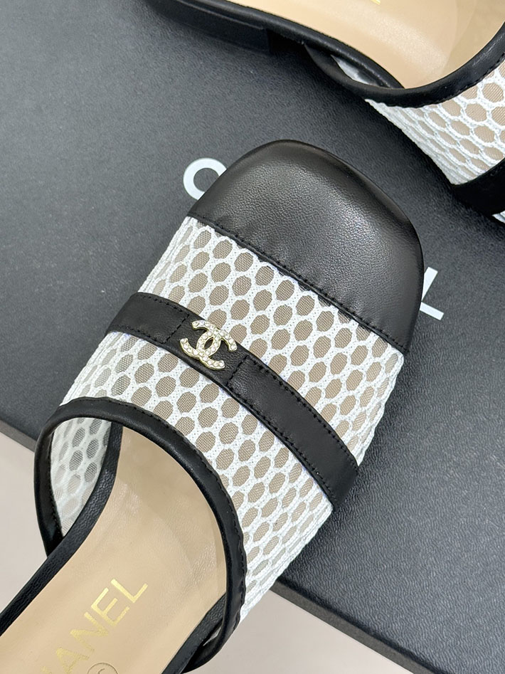 最高級シャネルスーパーコピー CHANEL ミュール サンダルギンガムチェック レザー 靴 ブラック 2630911 シャネル サンダル 安い - 画像 (4)