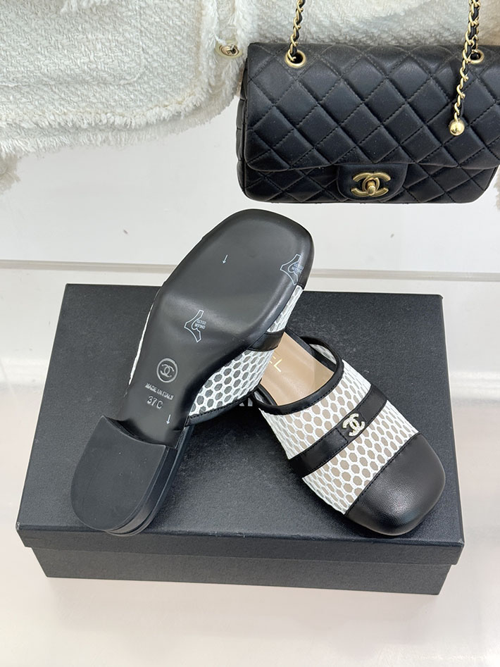 最高級シャネルスーパーコピー CHANEL ミュール サンダルギンガムチェック レザー 靴 ブラック 2630911 シャネル サンダル 安い - 画像 (2)