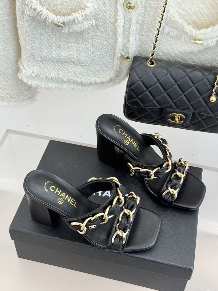 最高級シャネルスーパーコピー CHANEL ミュール 大人気 レザー サンダル レザーチェーン 2026新作 ブラック 2630930 シャネルサンダルレディース - 画像 (8)
