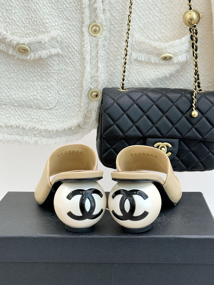 最高級シャネルスーパーコピー CHANEL パールヒールブーツ 2026新作 球体パールヒール パンプス ベージュ 2630934 シャネル風サンダル - 画像 (5)