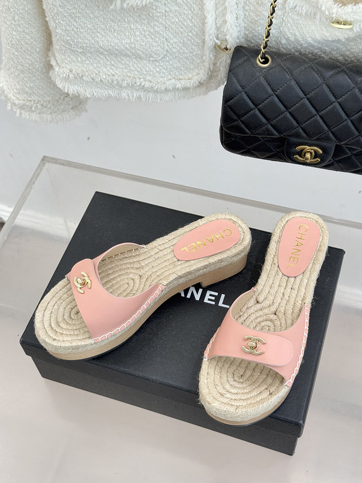 最高級シャネルスーパーコピー CHANEL サンダル ココマーク ウッドソール レザー キャンバス ピンク 2630946 シャネル サンダル ピンク - 画像 (9)