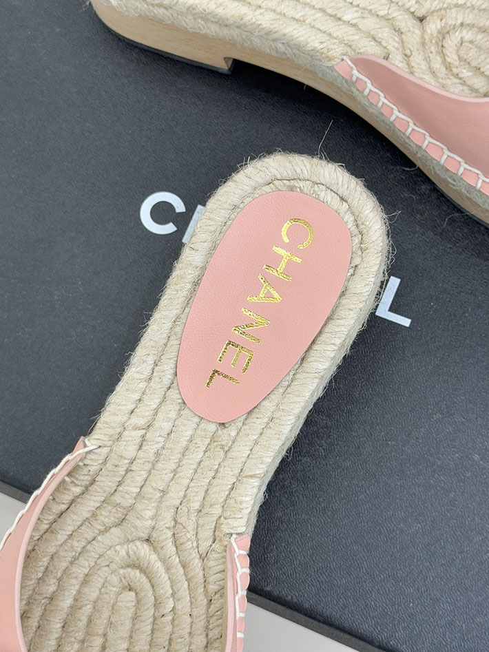最高級シャネルスーパーコピー CHANEL サンダル ココマーク ウッドソール レザー キャンバス ピンク 2630946 シャネル サンダル ピンク - 画像 (3)