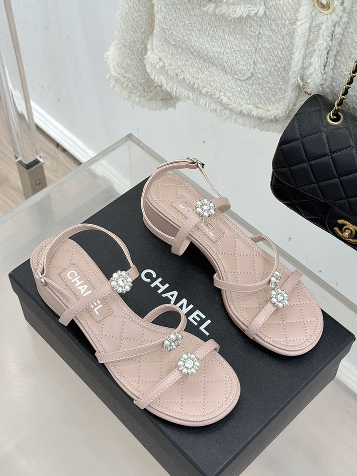 最高級シャネルスーパーコピー CHANEL ラグジュアリー サンダル ラミネート ラムスキン ピンク 2630962 サンダル レディース 安い - 画像 (8)