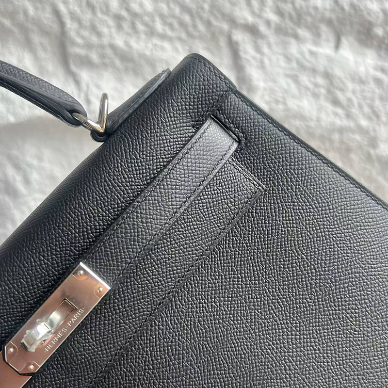 エルメス ケリー28の通販 HERMES ケリー28 外縫い ブラック ヴォーエプソン シルバー金具 H042343CK89 エルメス ケリー28 外縫い - 画像 (9)