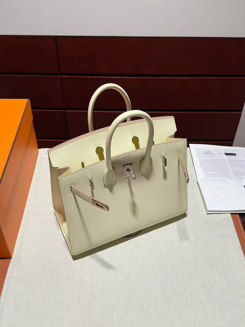 エルメス バーキン25の通販 HERMES バーキン25セリエ ジョーヌミルトン ヴォーエプソン ゴールド金具 H082302CKI8 エルメス バーキン25 人気色 - 画像 (6)