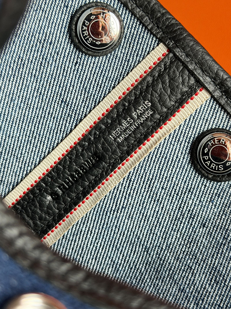 エルメスバッグの通販 HERMES ネオ・ガーデン 23 ブラック/ブルー ネゴンダ/トワルアッシュ シルバー金具 2633049 ガーデンパーティー ミニ - 画像 (7)