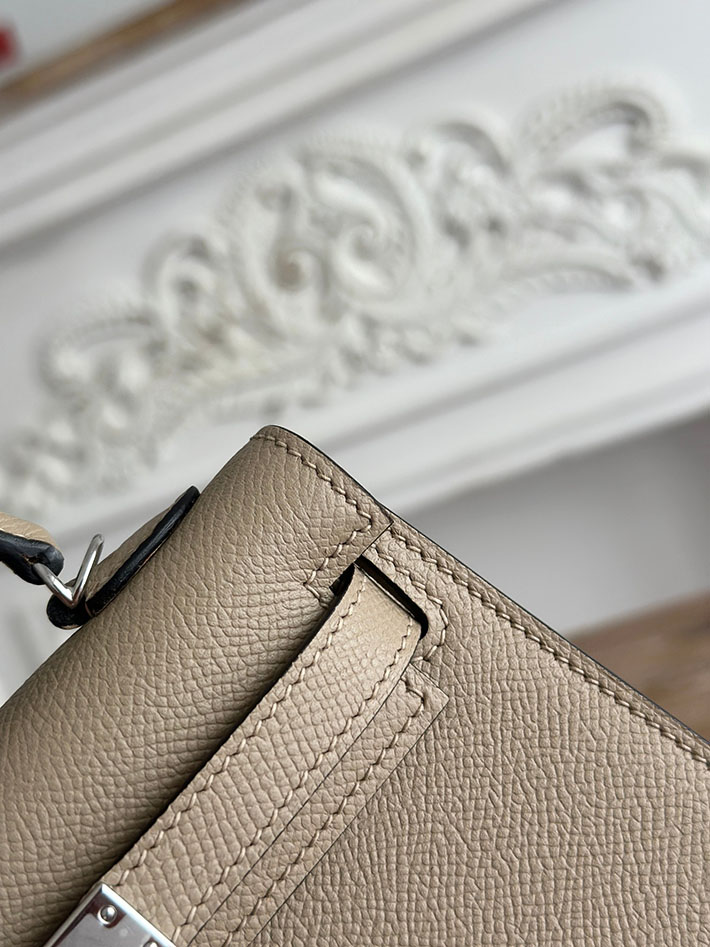 エルメス ケリーバッグの定価 HERMES ケリーミニ2 グリアスファルト ヴォーエプソン シルバー金具 H073663CKM8 エルメス 一番安いバッグ - 画像 (5)