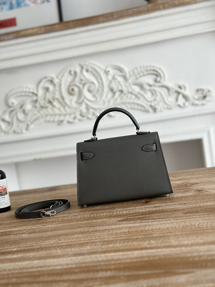 エルメス ケリーバッグの定価 HERMES ケリーミニ2 エタン ヴォーエプソン シルバー金具 H073663CK8F エルメス バッグ人気ランキング - 画像 (8)