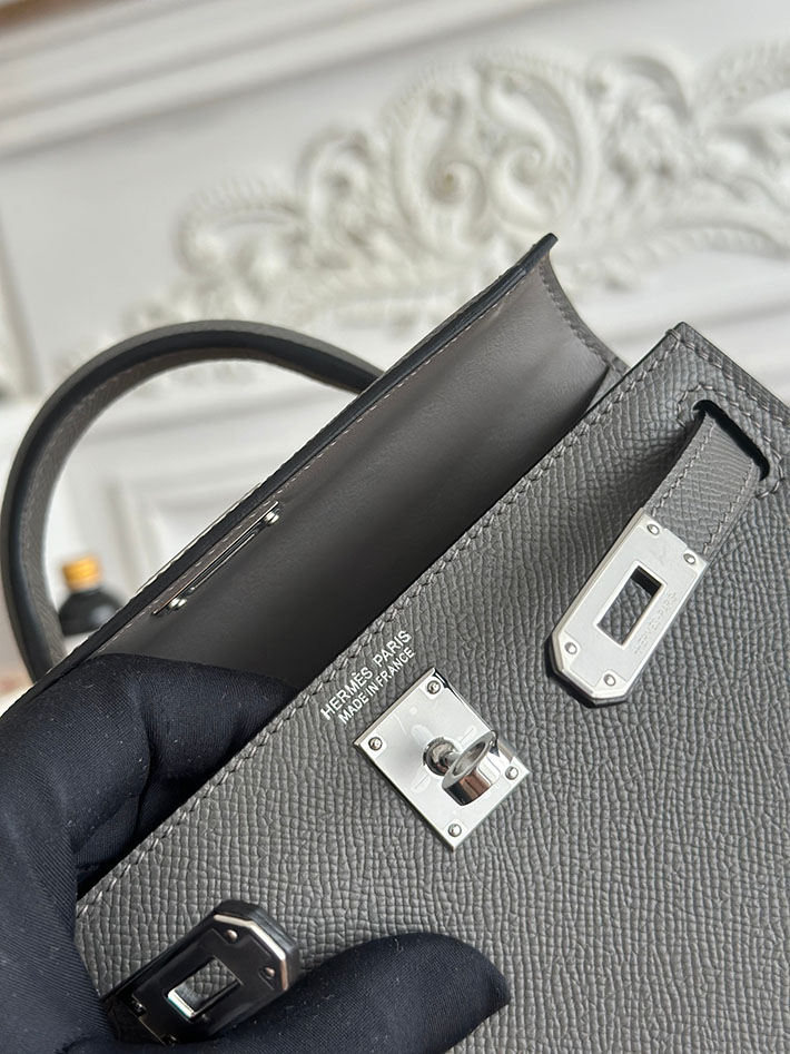 エルメス ケリーバッグの定価 HERMES ケリーミニ2 エタン ヴォーエプソン シルバー金具 H073663CK8F エルメス バッグ人気ランキング - 画像 (5)