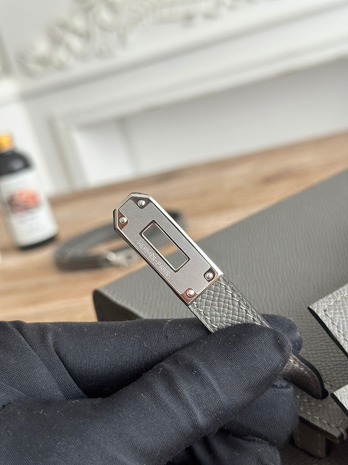 エルメス ケリーバッグの定価 HERMES ケリーミニ2 エタン ヴォーエプソン シルバー金具 H073663CK8F エルメス バッグ人気ランキング - 画像 (3)