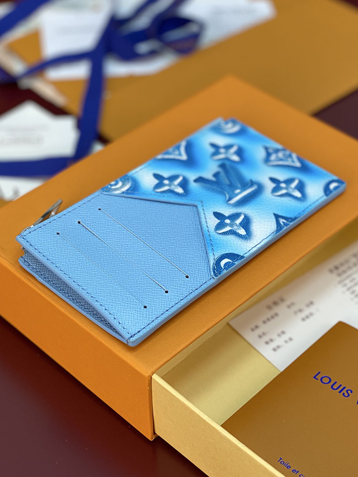ルイヴィトン カードケース 販売店舗 lv コインカード・ケース フローズン・ブルーベリーブルー M28626 ヴィトン カードケース 新作 - 画像 (2)