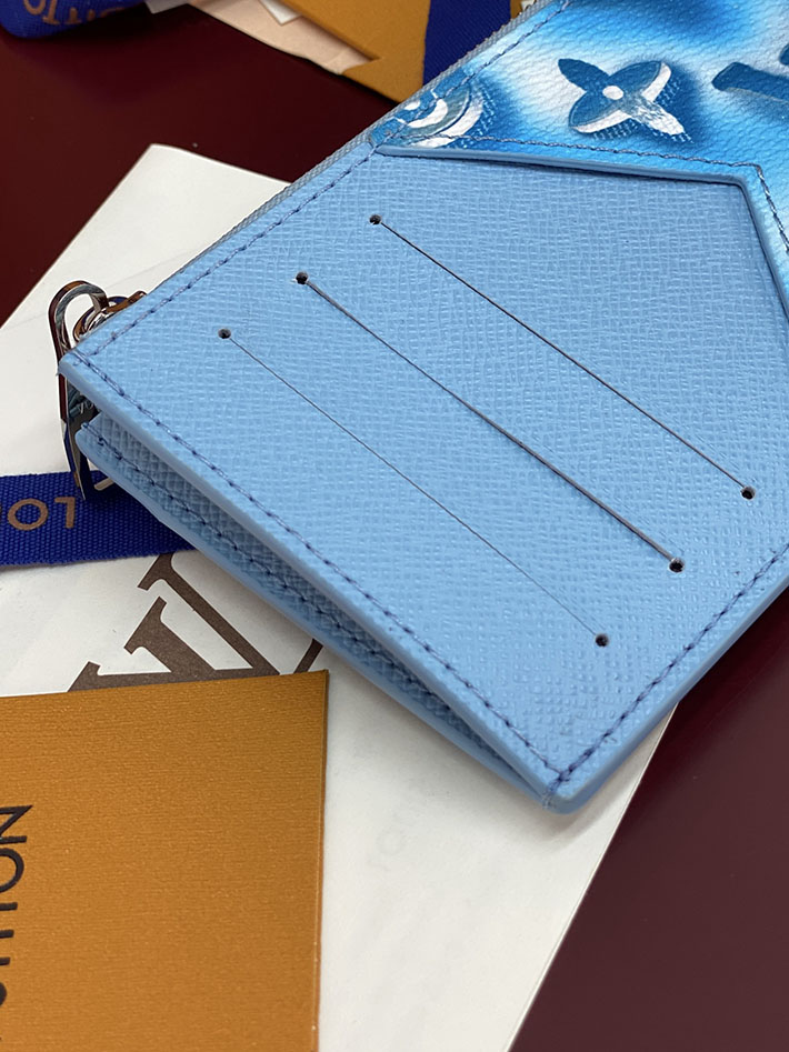 ルイヴィトン カードケース 販売店舗 lv コインカード・ケース フローズン・ブルーベリーブルー M28626 ヴィトン カードケース 新作 - 画像 (7)