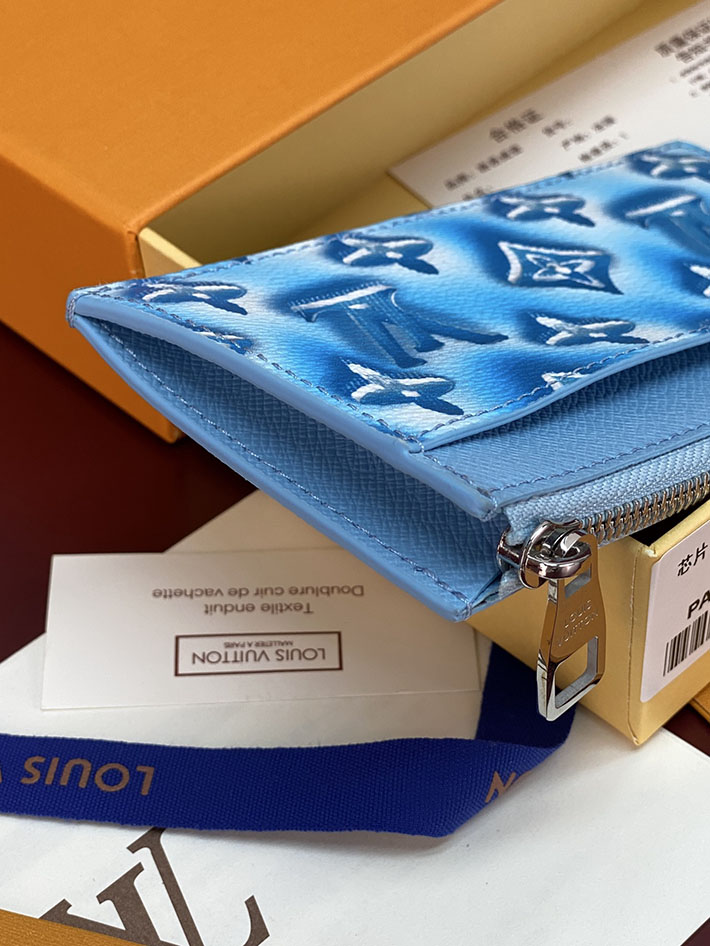 ルイヴィトン カードケース 販売店舗 lv コインカード・ケース フローズン・ブルーベリーブルー M28626 ヴィトン カードケース 新作 - 画像 (4)