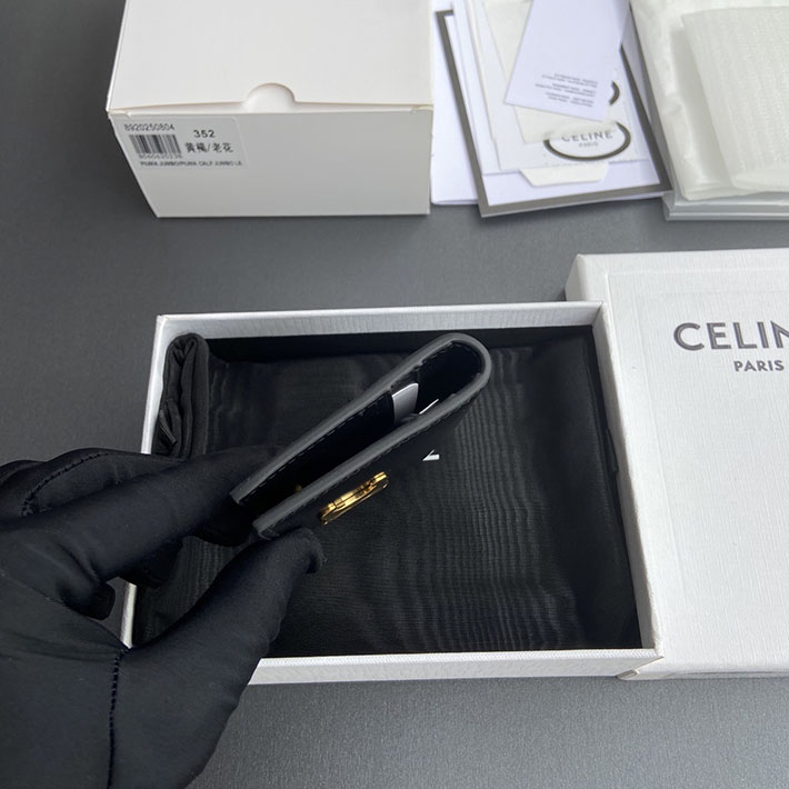 最高級セリーヌスーパーコピー CELINE バイフォールド トリオンフ カードホルダー ブラック 10P353DPV.38NO セリーヌ カードケース 財布代わり - 画像 (8)