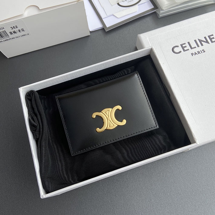 最高級セリーヌスーパーコピー CELINE バイフォールド トリオンフ カードホルダー ブラック 10P353DPV.38NO セリーヌ カードケース 財布代わり - 画像 (2)