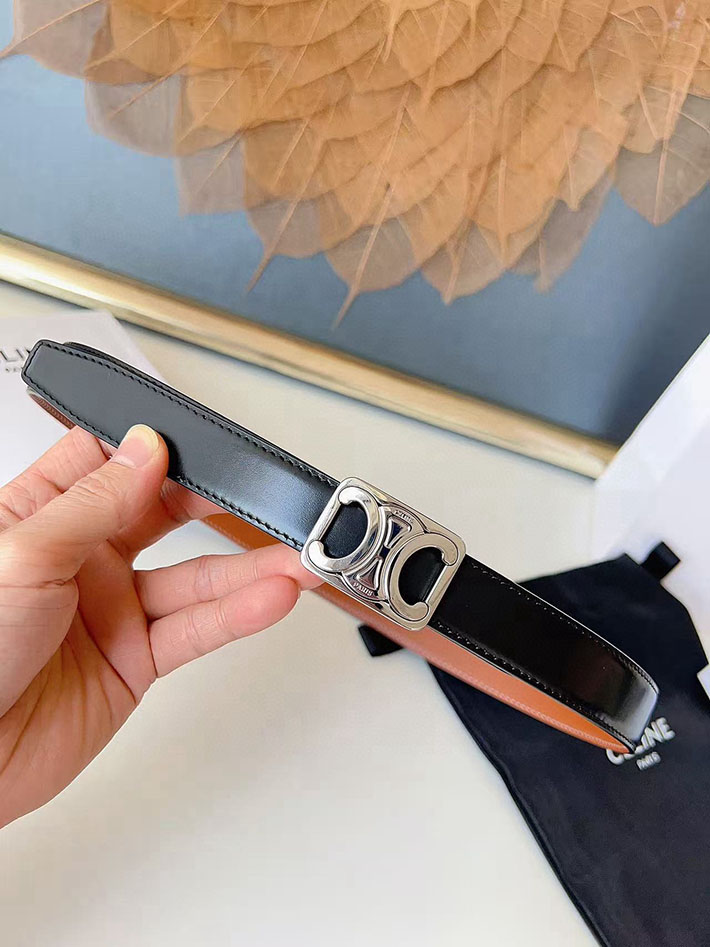 最高級セリーヌスーパーコピー CELINE ナローベルト レディース Medium 25MM ミディアム トリオンフ 2632541 セリーヌ ベルト 安い - 画像 (5)