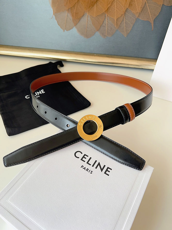最高級セリーヌスーパーコピー CELINE ラグジュアリーレザーベルト メタルバックル付き 2.5cm 2632551 セリーヌ アウトレット 値段 - 画像 (9)