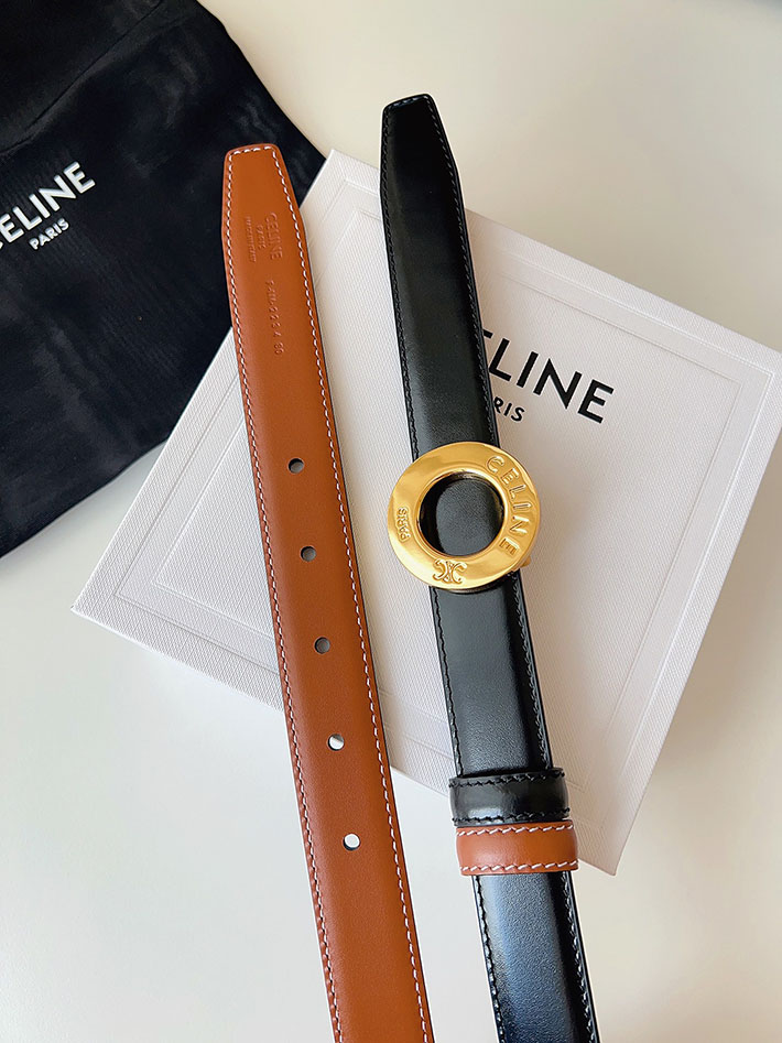 最高級セリーヌスーパーコピー CELINE ラグジュアリーレザーベルト メタルバックル付き 2.5cm 2632551 セリーヌ アウトレット 値段 - 画像 (8)