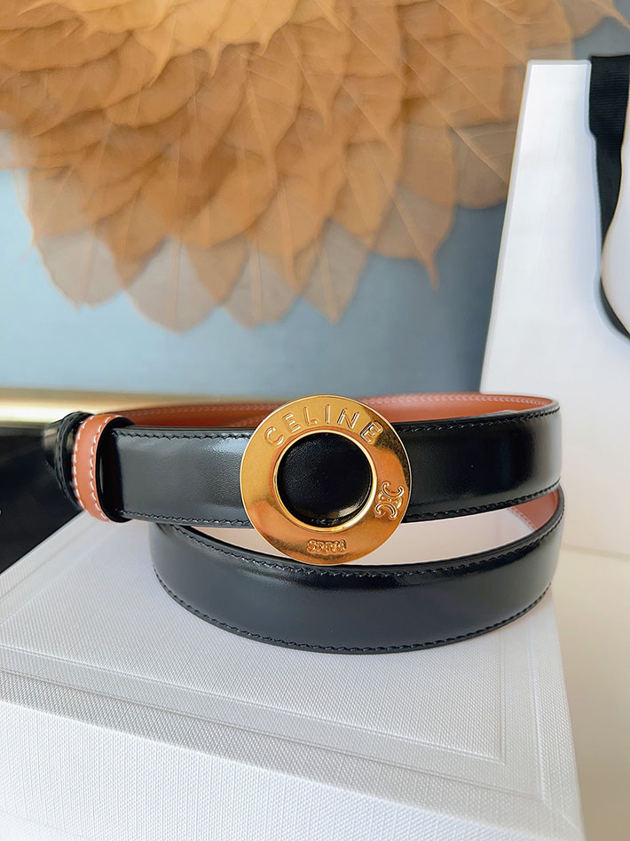 最高級セリーヌスーパーコピー CELINE ラグジュアリーレザーベルト メタルバックル付き 2.5cm 2632551 セリーヌ アウトレット 値段 - 画像 (7)