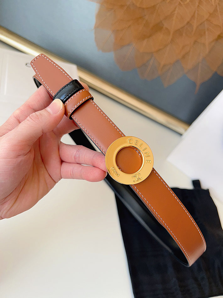 最高級セリーヌスーパーコピー CELINE ラグジュアリーレザーベルト メタルバックル付き 2.5cm 2632551 セリーヌ アウトレット 値段 - 画像 (6)