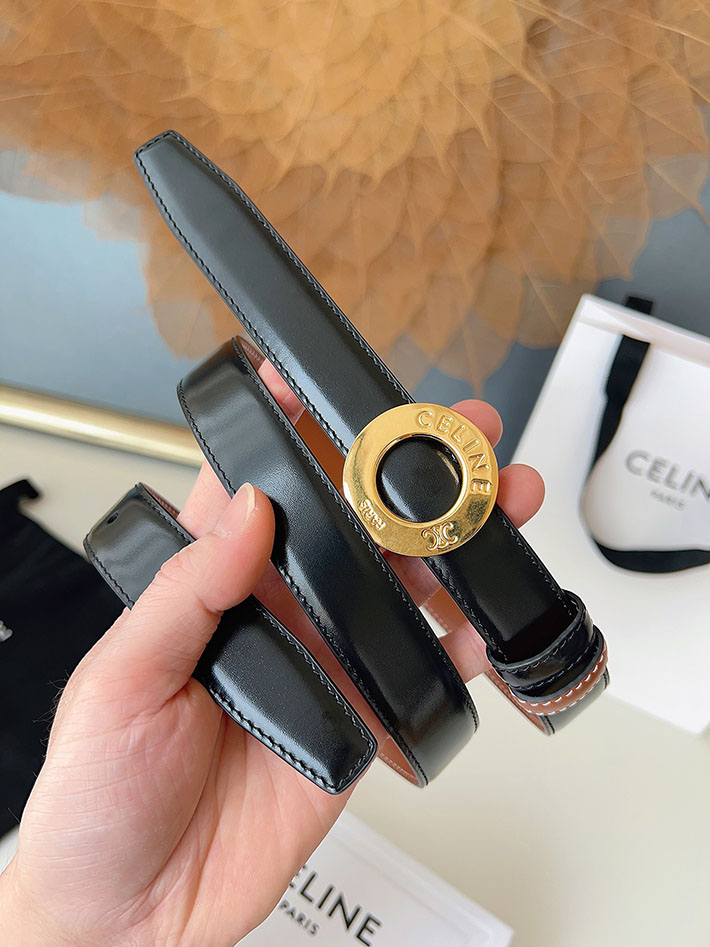 最高級セリーヌスーパーコピー CELINE ラグジュアリーレザーベルト メタルバックル付き 2.5cm 2632551 セリーヌ アウトレット 値段 - 画像 (2)