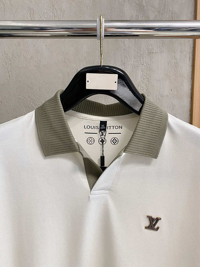 最高級ルイヴィトンスーパーコピー Louis Vuitton コットン 2026年春夏新作 メンズ ポロシャツ 半袖Tシャツclothes202600422 カジュアルなメンズ白ポロシャツ - 画像 (2)