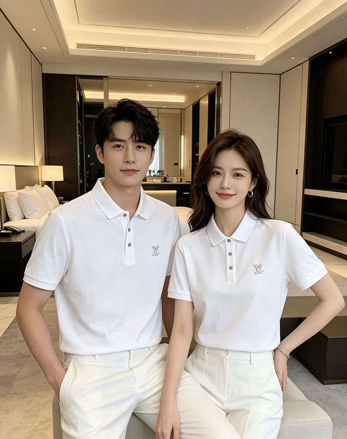 最高級ルイヴィトンスーパーコピー Louis Vuitton コットン 2026年春夏新作クラシックロゴポロシャツclothes202600428 ルイ・ヴィトンの白いカジュアルポロシャツ - 画像 (3)