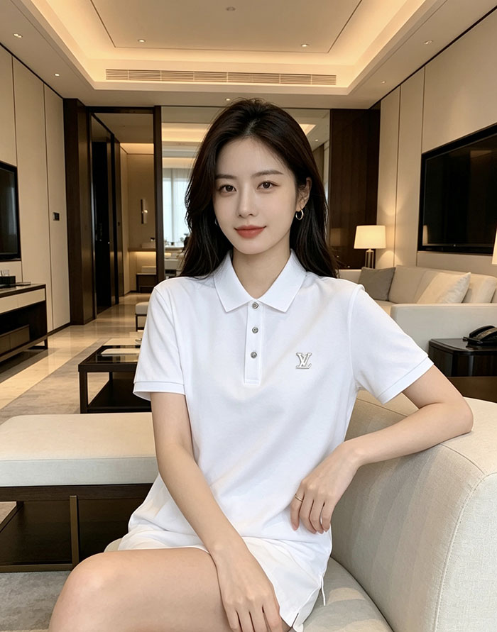 最高級ルイヴィトンスーパーコピー Louis Vuitton コットン 2026年春夏新作クラシックロゴポロシャツclothes202600428 ルイ・ヴィトンの白いカジュアルポロシャツ - 画像 (6)