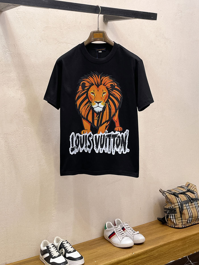 最高級ルイヴィトンスーパーコピー Louis Vuitton コットン 2026年最新作 半袖クルーネックTシャツ clothes202600441 ルイ・ヴィトンの高級カスタムホワイトTシャツ - 画像 (2)