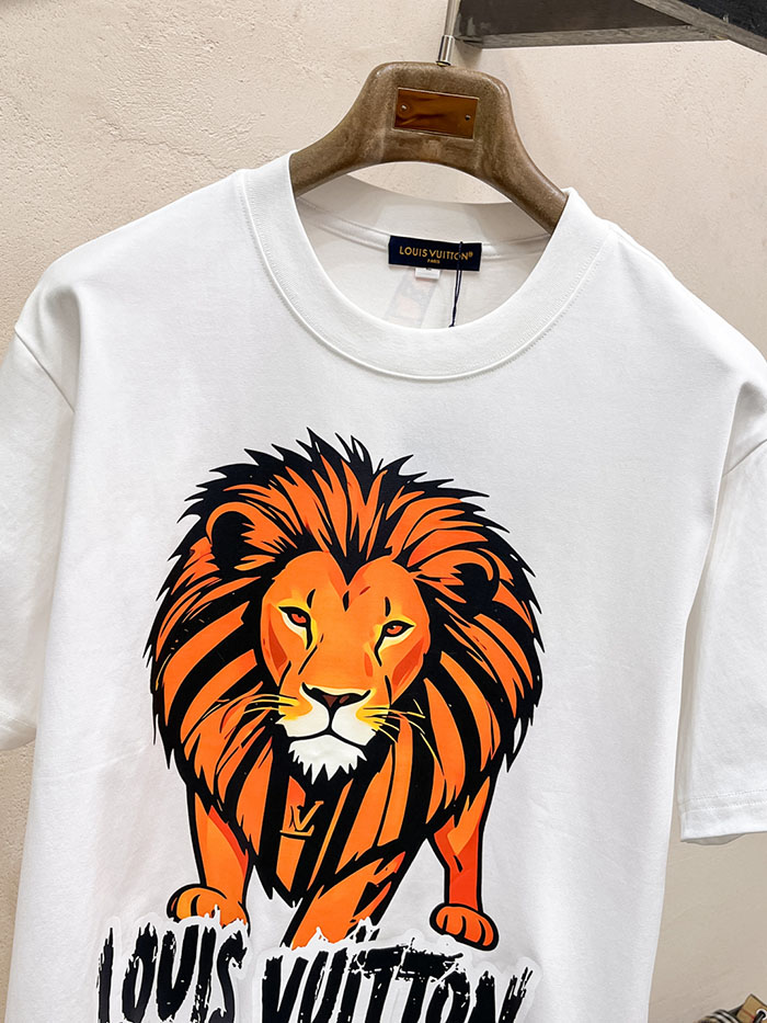 最高級ルイヴィトンスーパーコピー Louis Vuitton コットン 2026年最新作 半袖クルーネックTシャツ clothes202600441 ルイ・ヴィトンの高級カスタムホワイトTシャツ - 画像 (3)