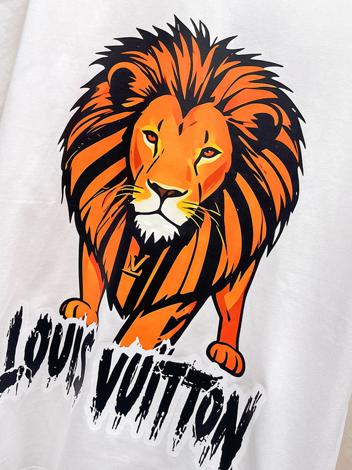 最高級ルイヴィトンスーパーコピー Louis Vuitton コットン 2026年最新作 半袖クルーネックTシャツ clothes202600441 ルイ・ヴィトンの高級カスタムホワイトTシャツ - 画像 (5)