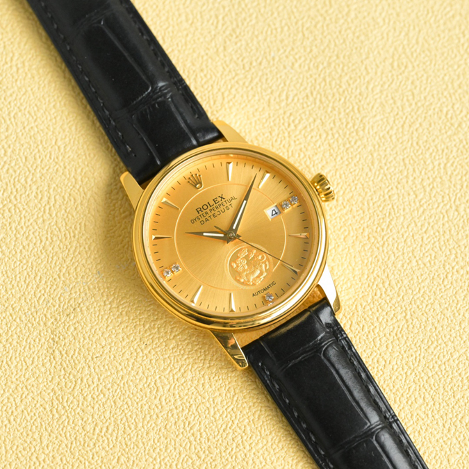 ブランド腕時計専門店 通販 ROLEX セリーニ プリンス デイト 18Kイエローゴールド 黒革ベルト 腕時計 - 画像 (5)