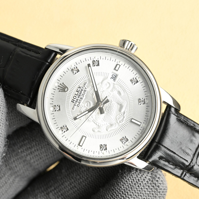 ブランド腕時計専門店 通販 ROLEX セリーニ Cellini シルバーダイヤル ダイヤモンドインデックス 自動巻き 腕時計 - 画像 (5)