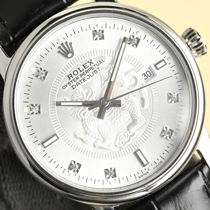 ブランド腕時計専門店 通販 ROLEX セリーニ Cellini シルバーダイヤル ダイヤモンドインデックス 自動巻き 腕時計 - 画像 (6)