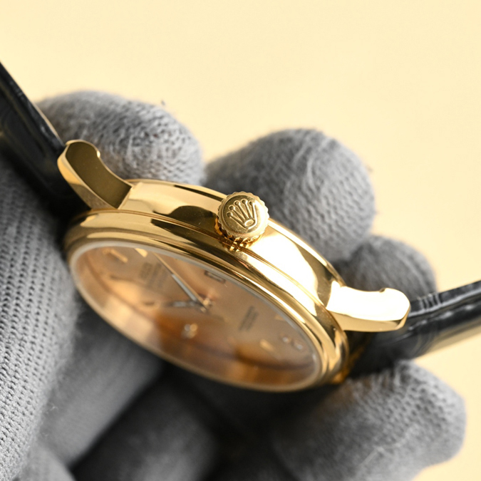 ブランド腕時計専門店 通販 ROLEX風 ROLEX セリーニ Cellini シャンパンゴールド ダイヤモンドインデックス 自動巻き 腕時計 - 画像 (4)
