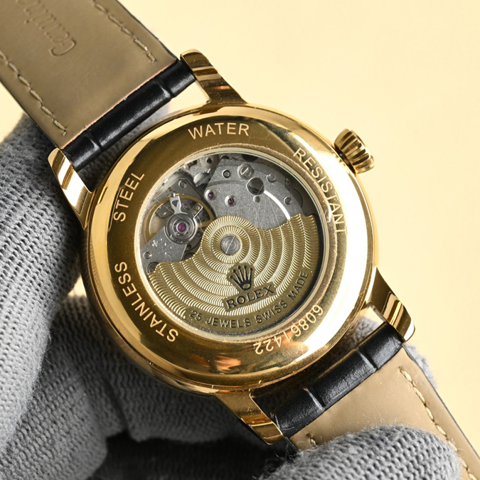 ブランド腕時計専門店 通販 ROLEX風 ROLEX セリーニ Cellini シャンパンゴールド ダイヤモンドインデックス 自動巻き 腕時計 - 画像 (7)