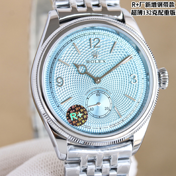 ROLEX セルニニ ムーンフェイズ 18Kホワイトゴールド ダイヤ ブルー guilloche ディスク ムーン 自動巻き メンズ - 画像 (3)