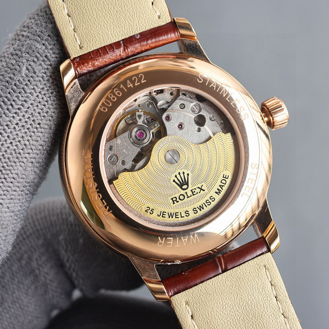 ブランド腕時計専門店 通販 ROLEX セルニニ 18Kイエローゴールド ダイヤ ホワイト デイト 自動巻き 革ベルト メンズ革ベルト - 画像 (6)