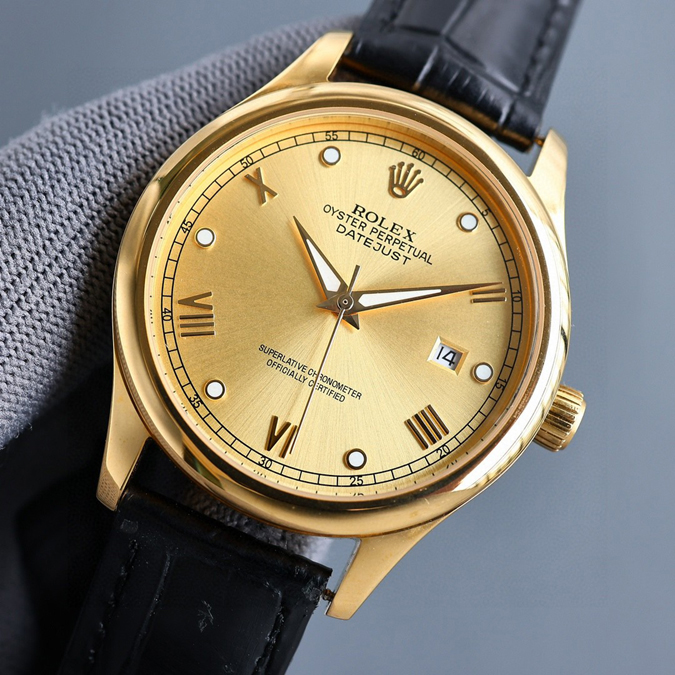 ブランド腕時計専門店 通販 ROLEX セルニニ 18Kイエローゴールド ダイヤ ホワイト デイト 自動巻き 革ベルト メンズ - 画像 (2)